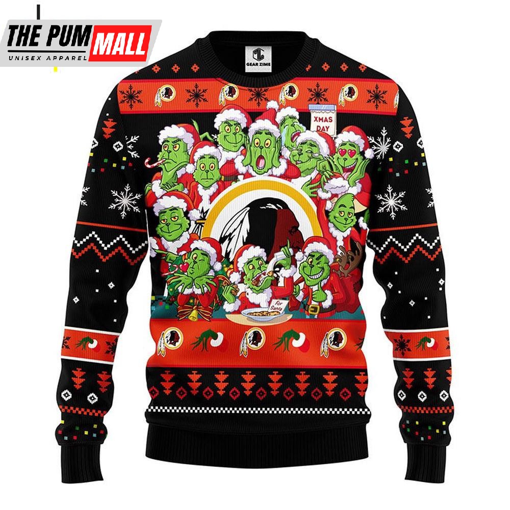 NFL Washington Redskins The Gricnh Christmas Ugly Sweater