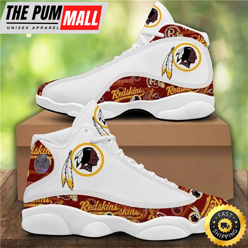 NFL Washington Redskins White Design Air Jd 13 Shoes