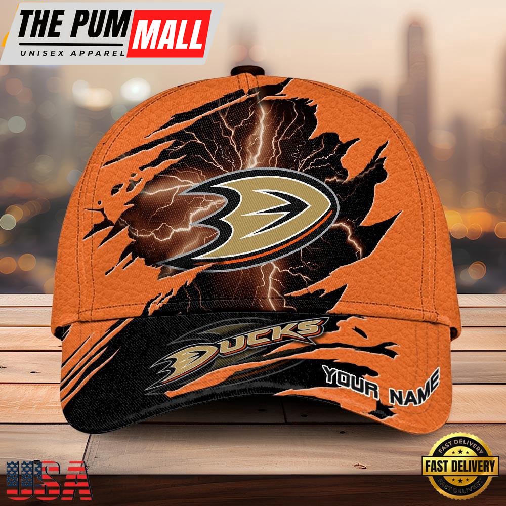 NHL Anaheim Ducks Dynamic Hockey Emblem Custom Name 3D Printed Cap – Baseball Cap Snapback Hats