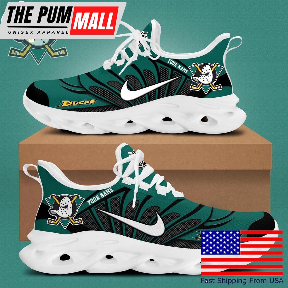 NHL Anaheim Ducks Hockey Logo Custom Name Max Soul Shoes , Hockey Shoes