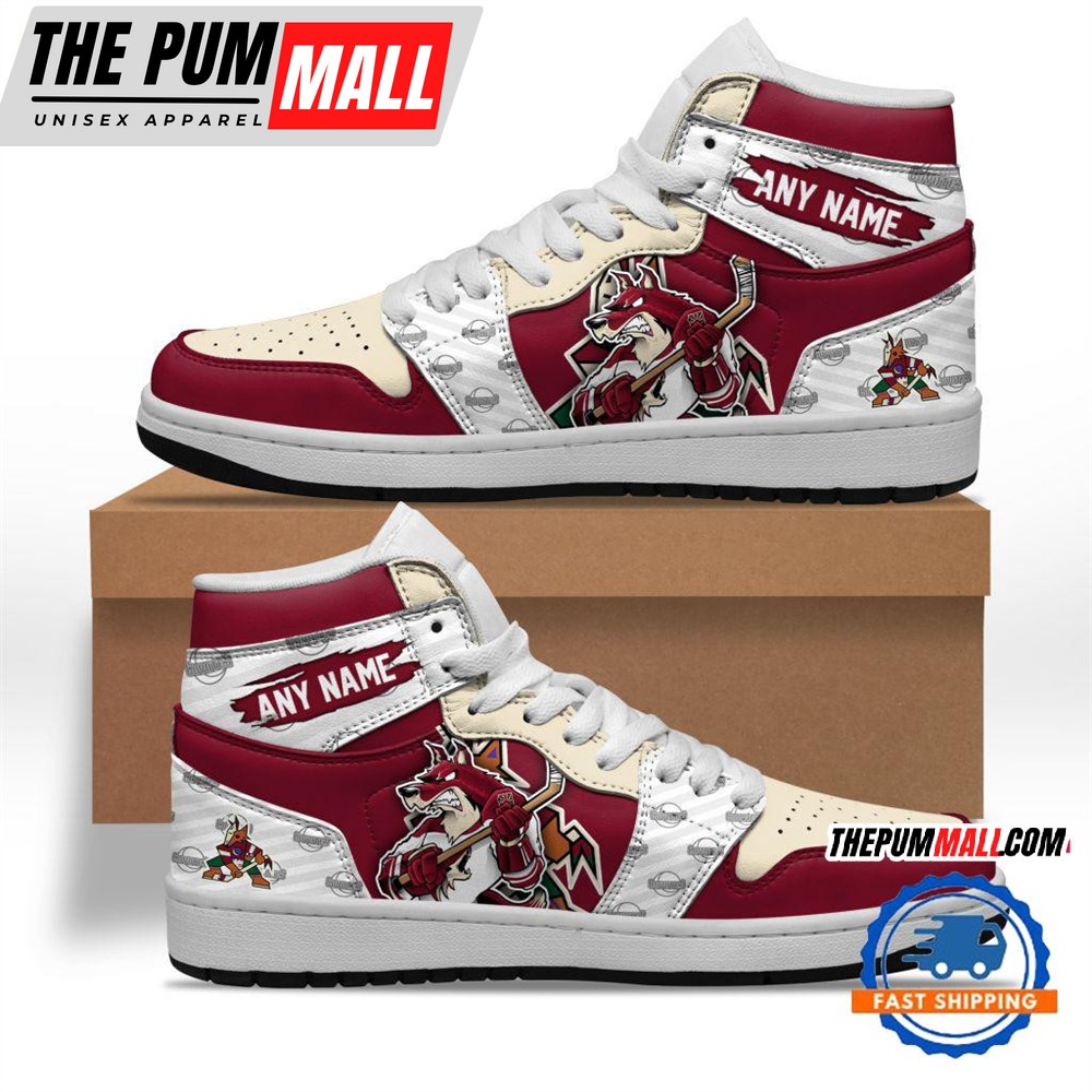 NHL Arizona Coyotes Team Mascot Design Air Jd 1 Hightop Shoes