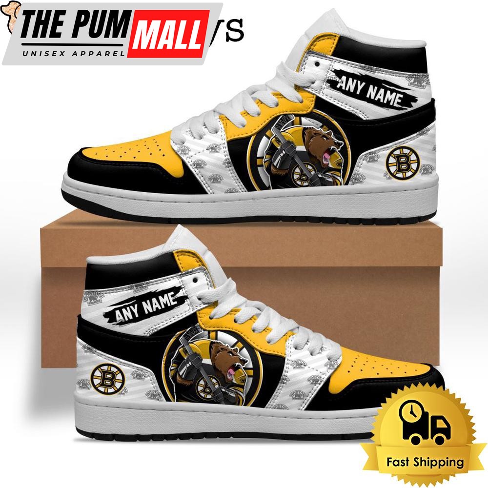 NHL Boston Bruins Special Team Mascot Custom Air Jd 1 Shoes , Mens Sneakers