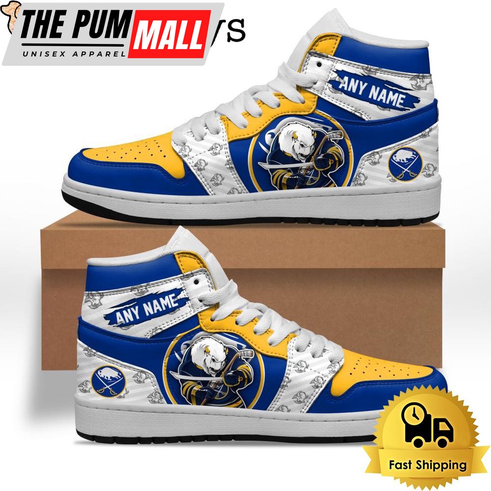 NHL Buffalo Sabres Special Team Mascot Custom Air Jd 1 Shoes , Mens Sneakers