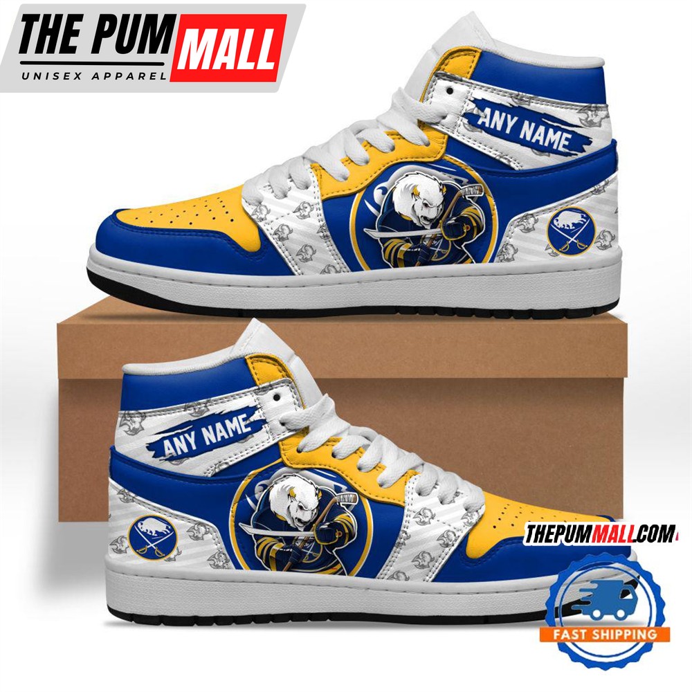 NHL Buffalo Sabres Team Mascot Design Air Jd 1 Hightop Shoes