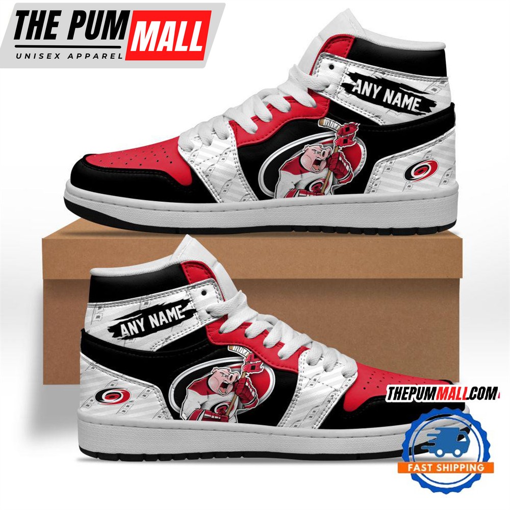 NHL Carolina Hurricanes Team Mascot Design Air Jd 1 Hightop Shoes