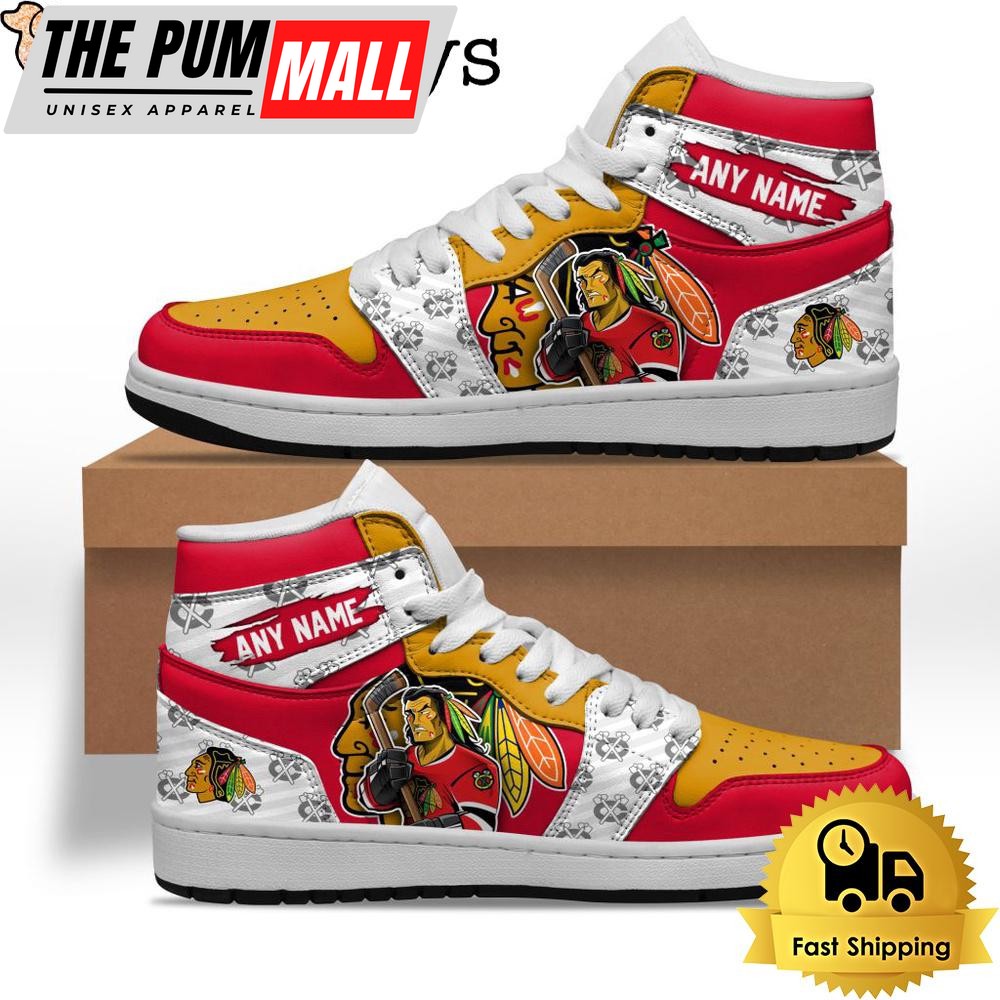 NHL Chicago Blackhawks Special Team Mascot Custom Air Jd 1 Shoes , Mens Sneakers