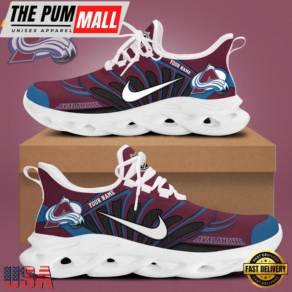 NHL Colorado Avalanche Hockey Logo Custom Max Soul Shoes, Running Sneakers Shoes