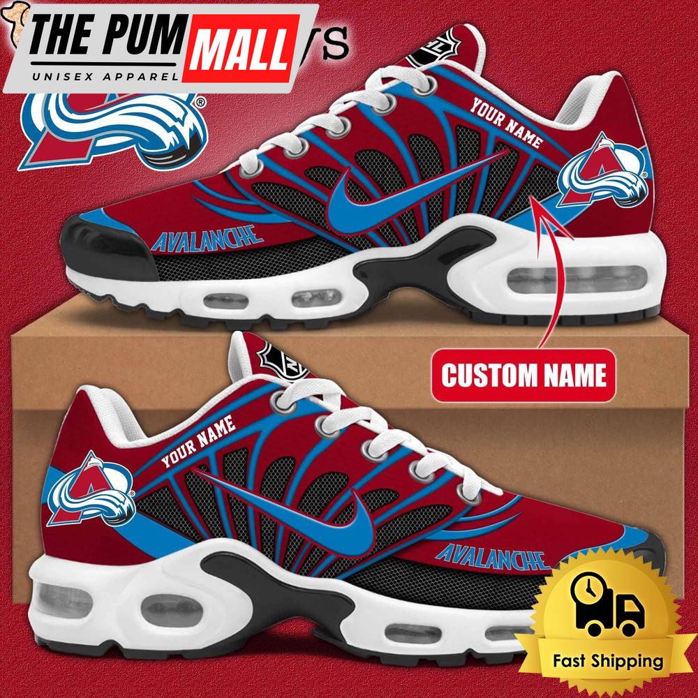 NHL Colorado Avalanche Hockey Logo Custom Name Air Max Plus Shoes
