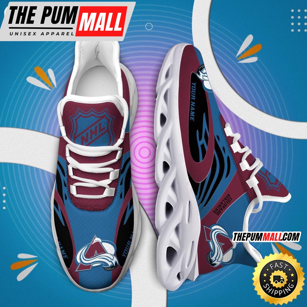 NHL Colorado Avalanche Personalized Max Soul Shoes