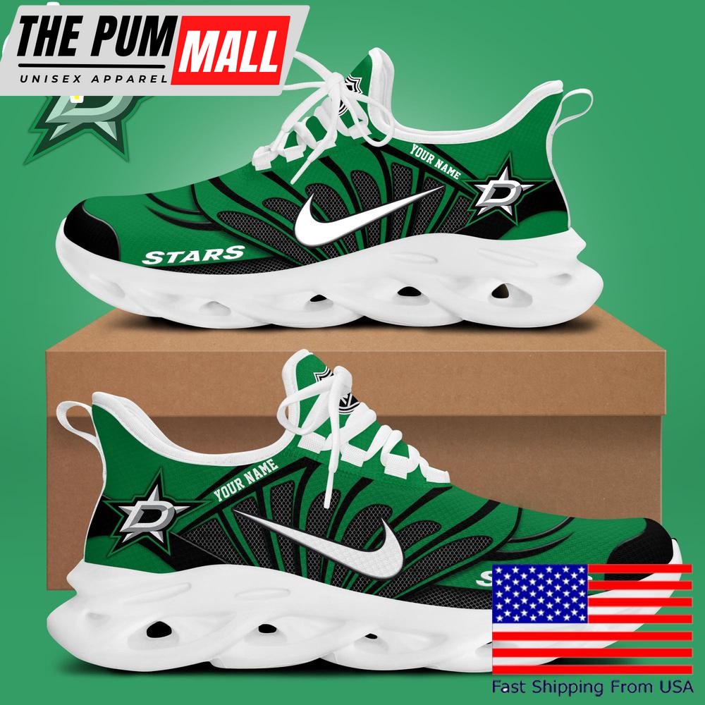 NHL Dallas Stars Hockey Logo Custom Name Max Soul Shoes , Hockey Shoes