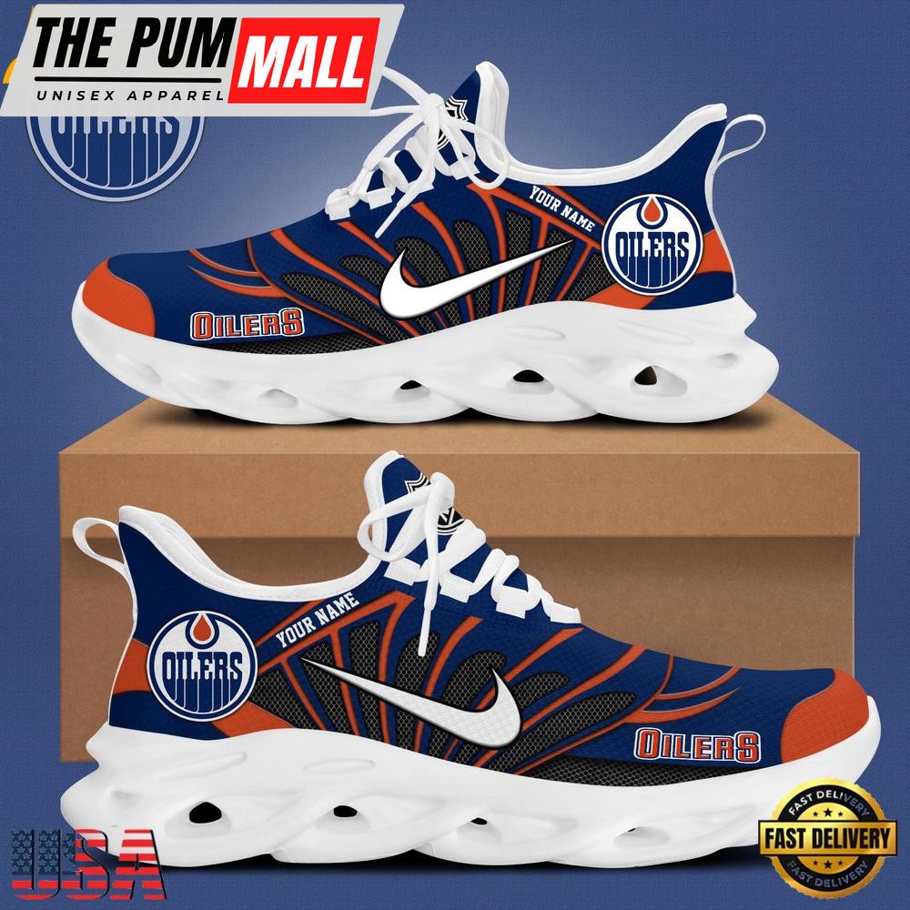 NHL Edmonton Oilers Hockey Logo Custom Max Soul Shoes, Running Sneakers Shoes