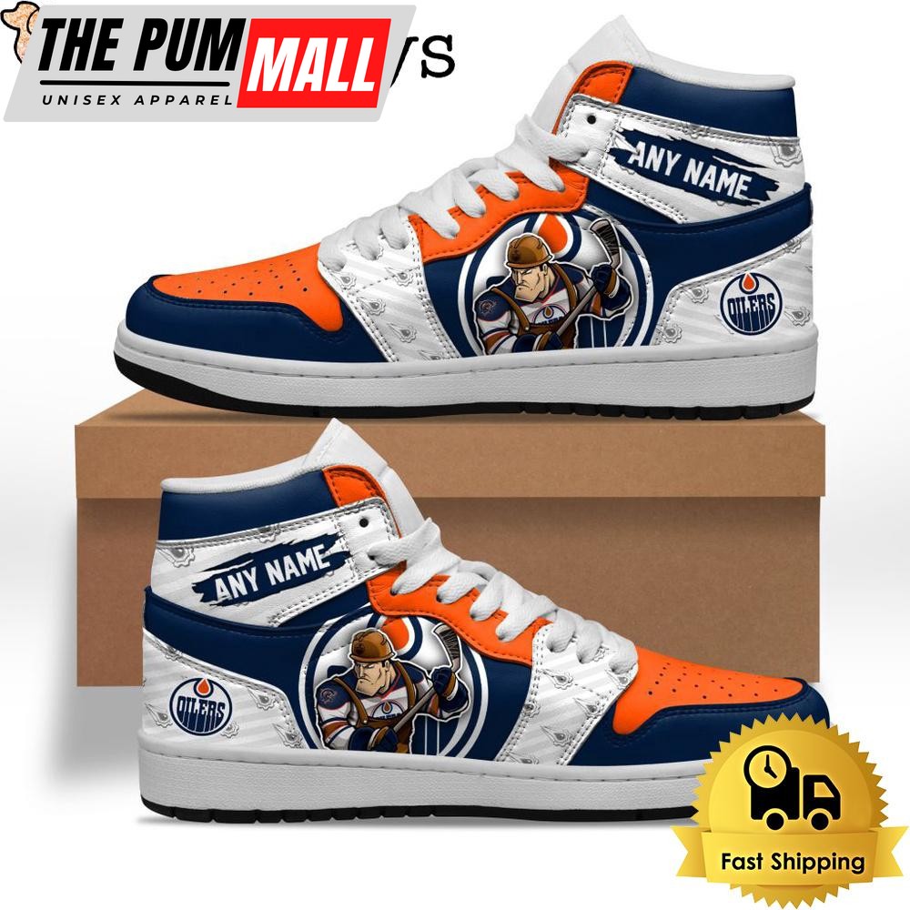 NHL Edmonton Oilers Special Team Mascot Custom Air Jd 1 Shoes , Mens Sneakers