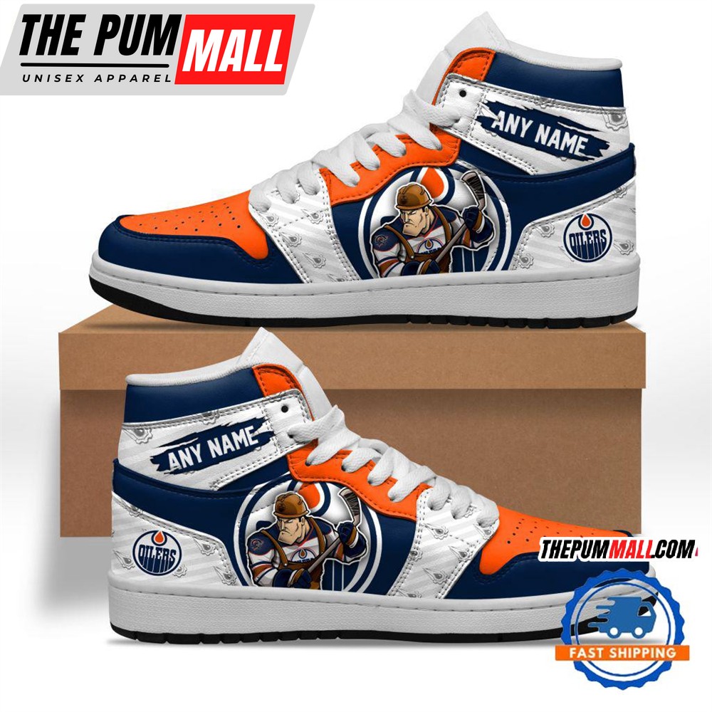NHL Edmonton Oilers Team Mascot Design Air Jd 1 Hightop Shoes
