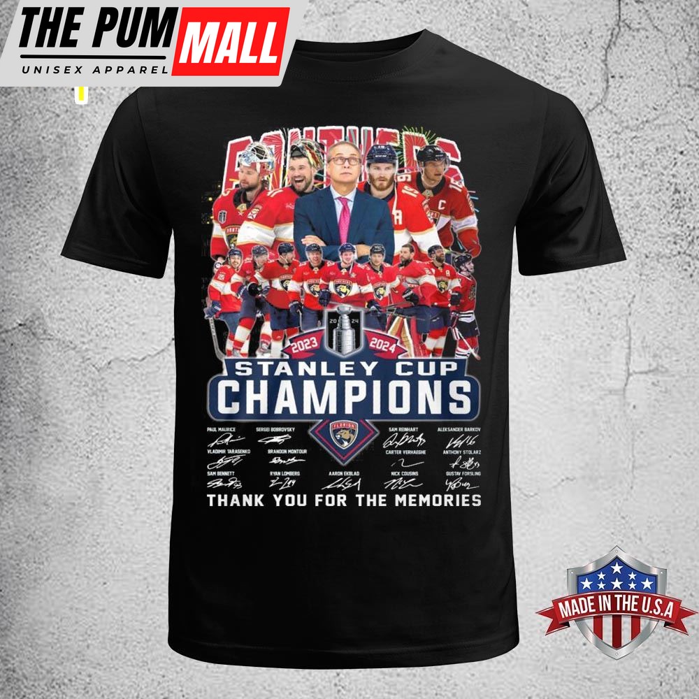 NHL Florida Panthers 2025-2025 Stanley Cup Champions Thank You For The Memories T-Shirt