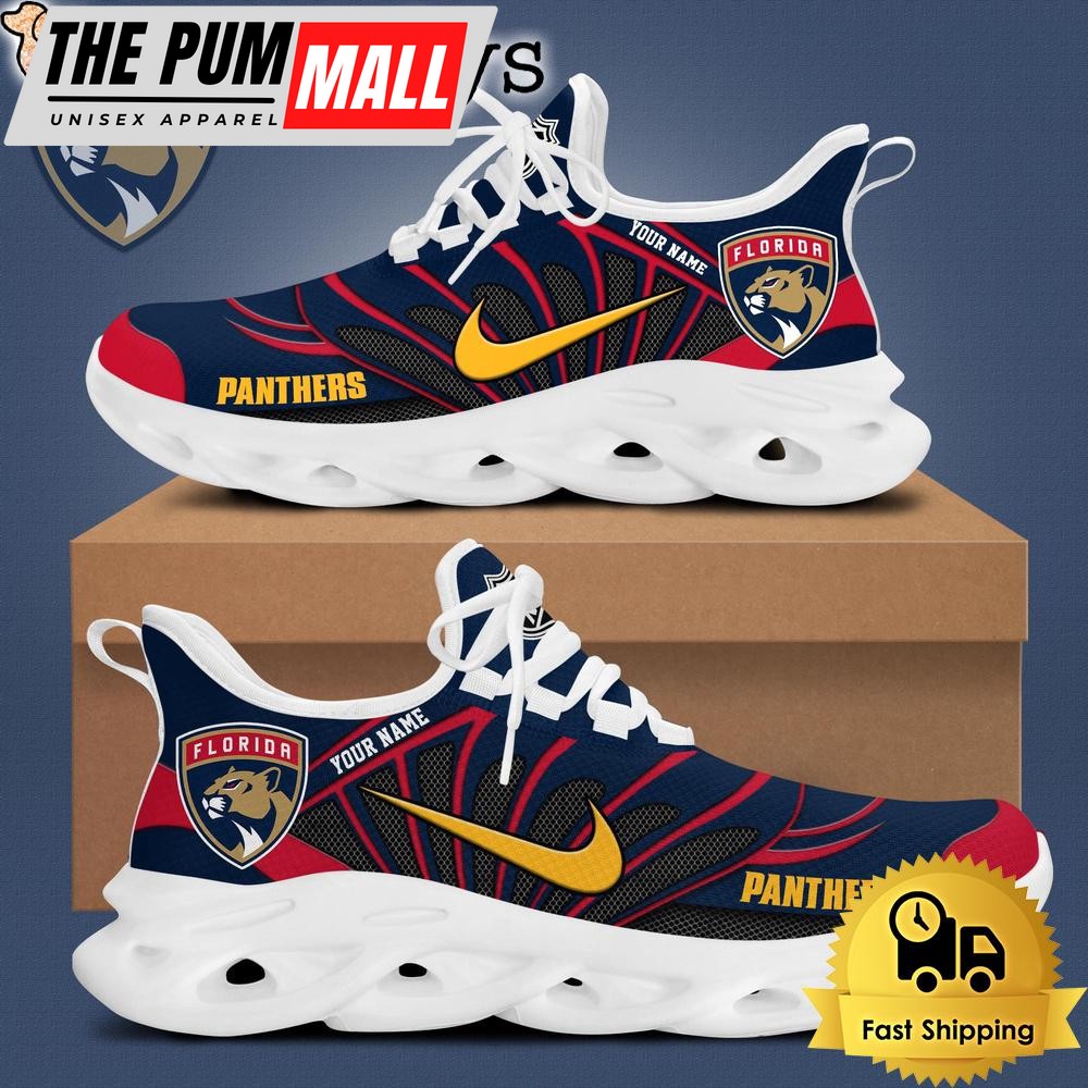 NHL Florida Panthers Hockey Logo Custom Name Max Soul Shoes