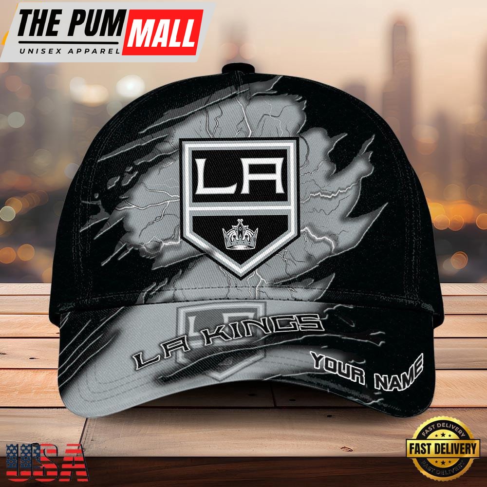 NHL LA Kings Dynamic Hockey Emblem Custom Name 3D Printed Cap – Baseball Cap Snapback Hats
