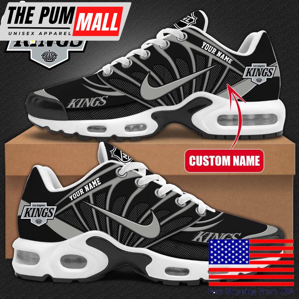 NHL Los Angeles Kings Hockey Logo Custom Name Air Max Plus Shoes , Hockey Shoes