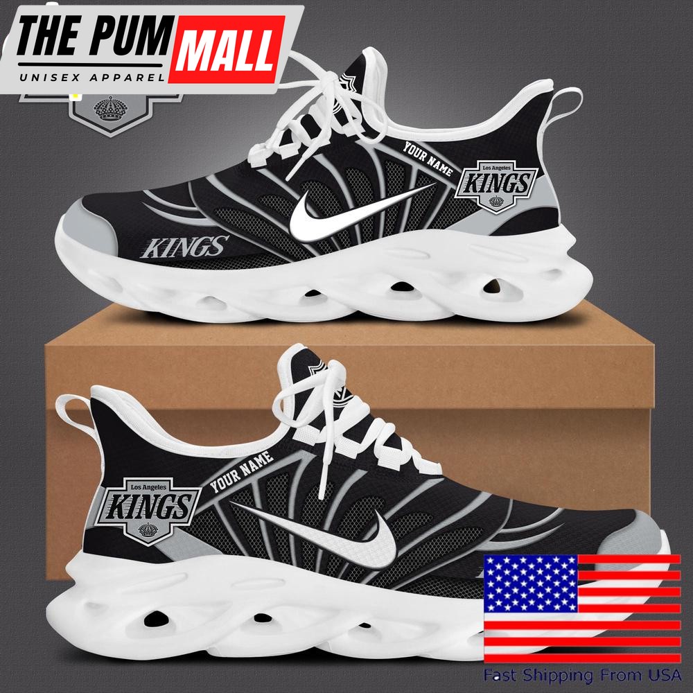 NHL Los Angeles Kings Hockey Logo Custom Name Max Soul Shoes , Hockey Shoes