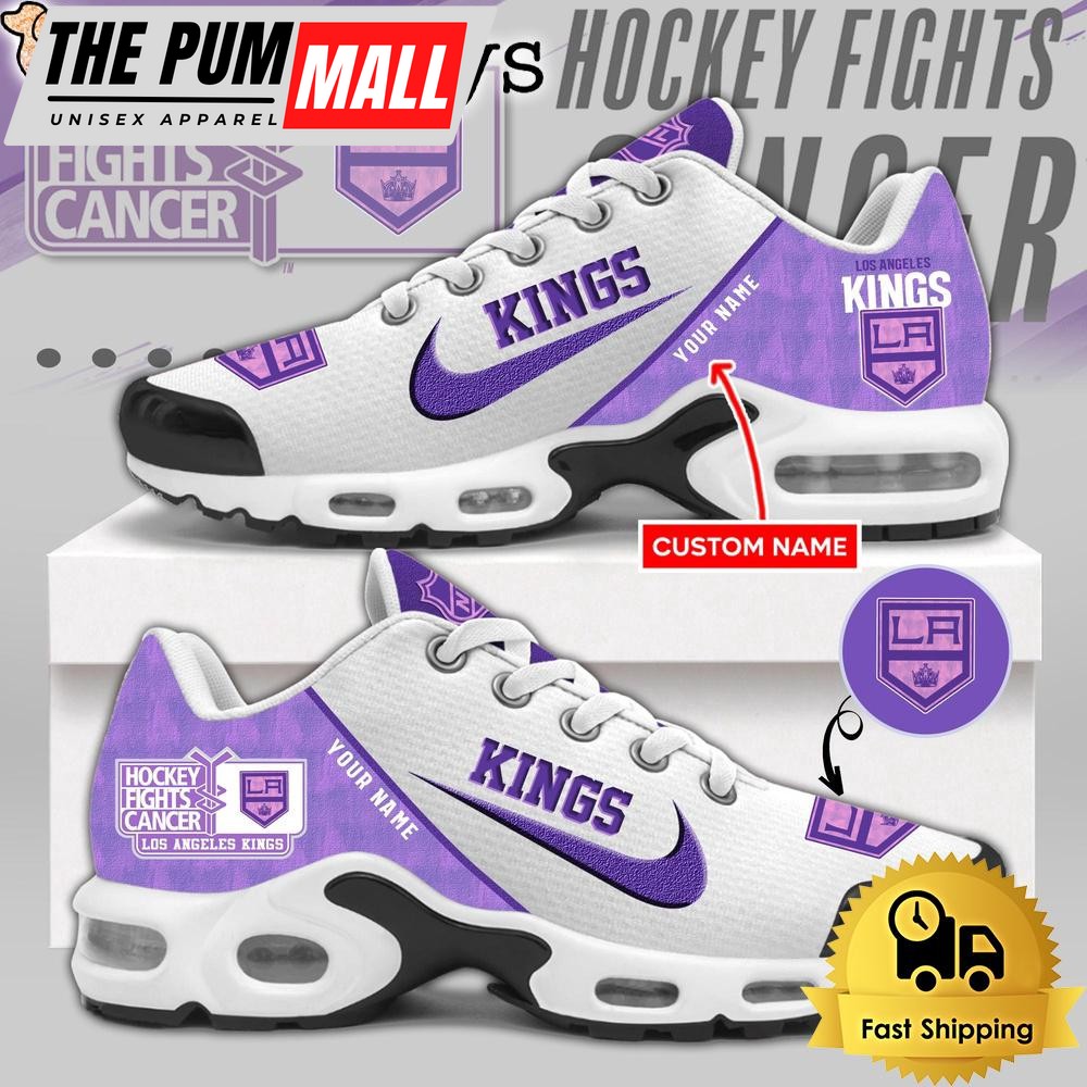 NHL Los Angeles Kings Hockey Purple Fight Cancer Custom Air Max Plus Shoes