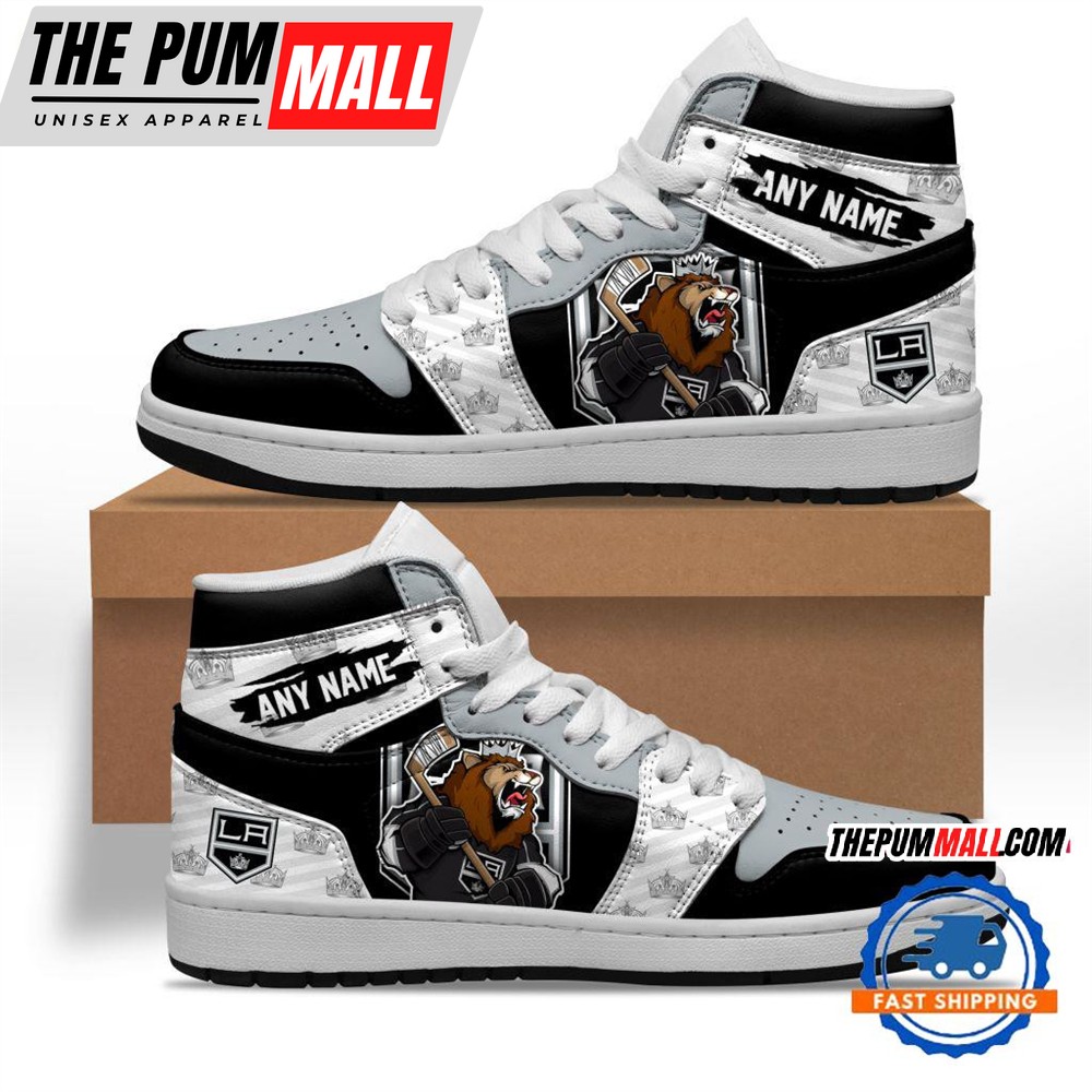 NHL Los Angeles Kings Team Mascot Design Air Jd 1 Hightop Shoes
