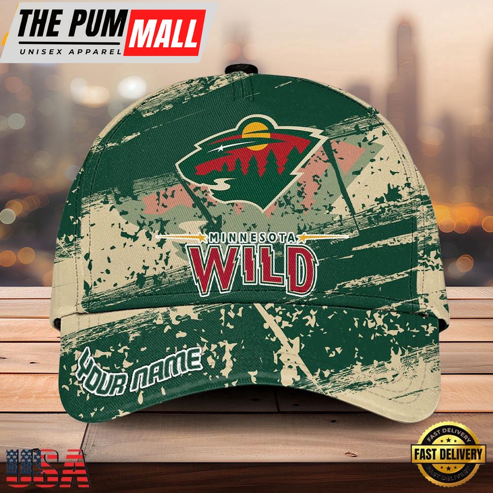 NHL Minnesota Wild Explosive Grunge Logo 3D Print Cap – Baseball Cap Snapback Hats