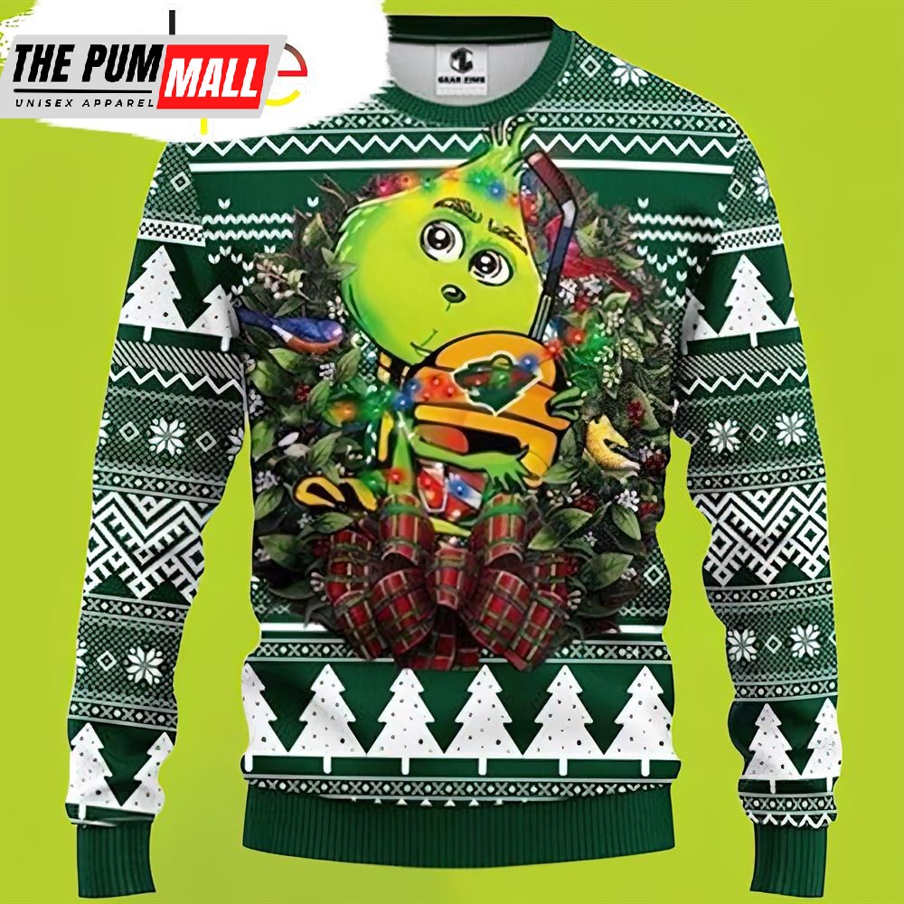 Nhl Minnesota Wild Grinch Hug Christmas Sweater