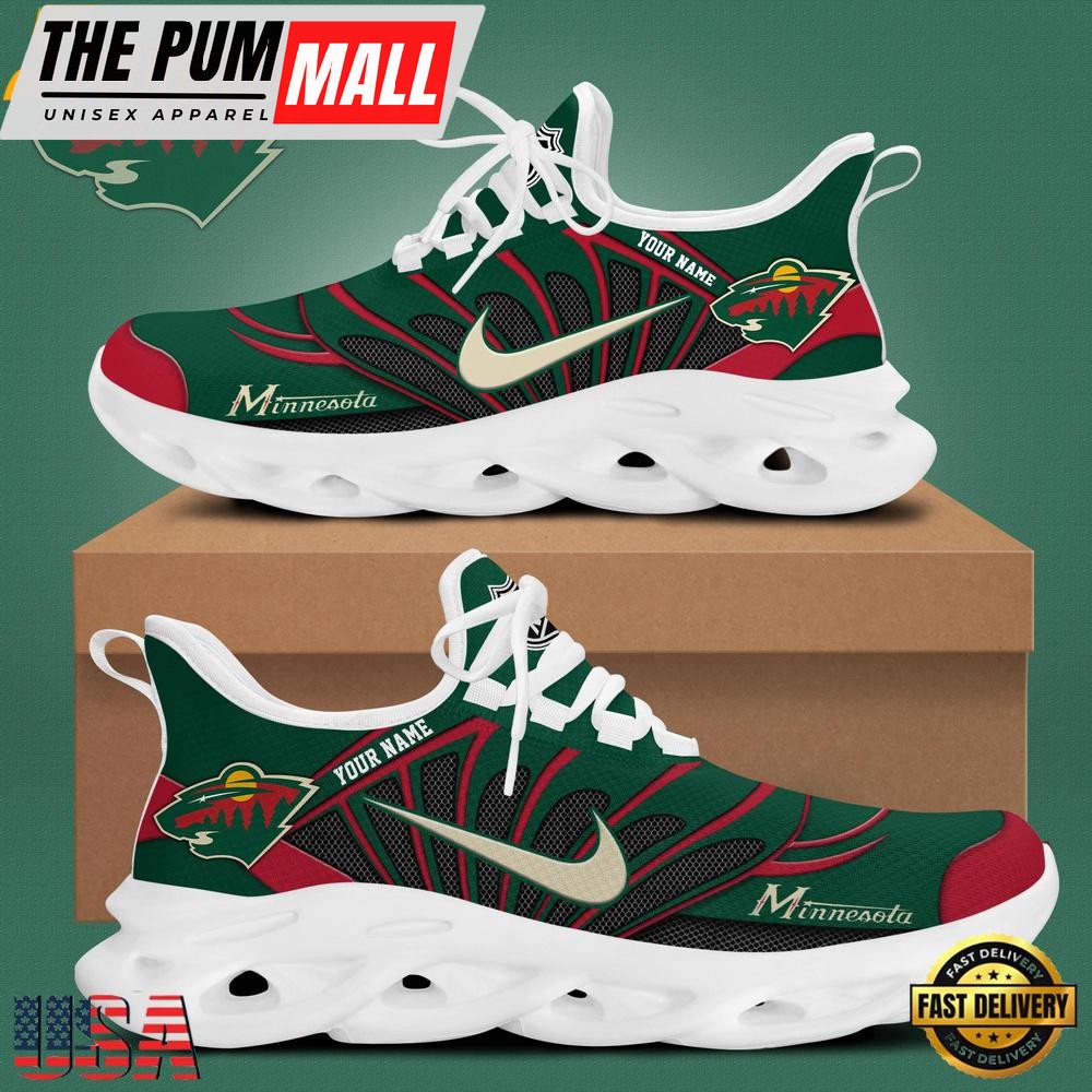 NHL Minnesota Wild Hockey Logo Custom Max Soul Shoes, Running Sneakers Shoes