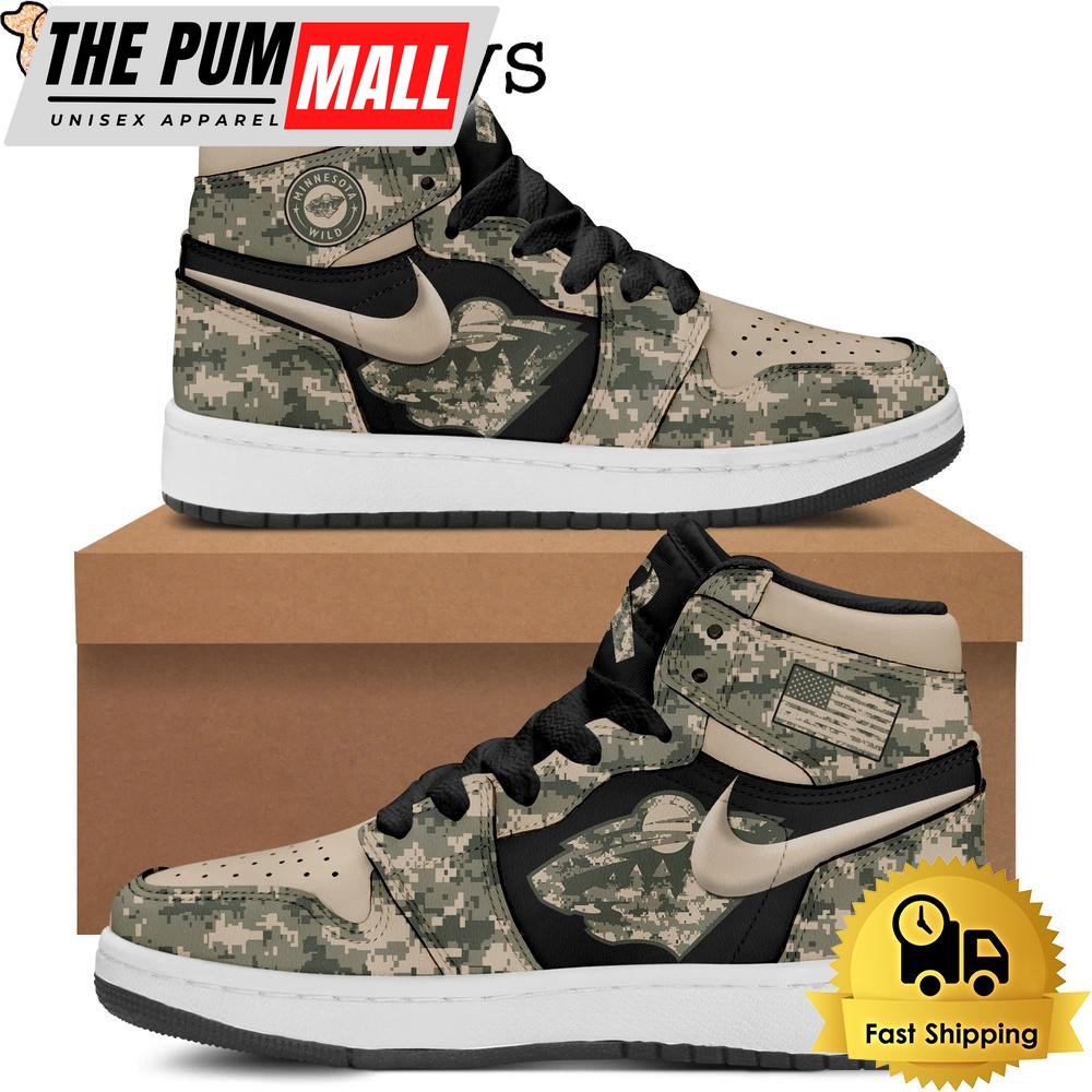 NHL Minnesota Wild Military Appreciation Night Air Jd 1 Shoes