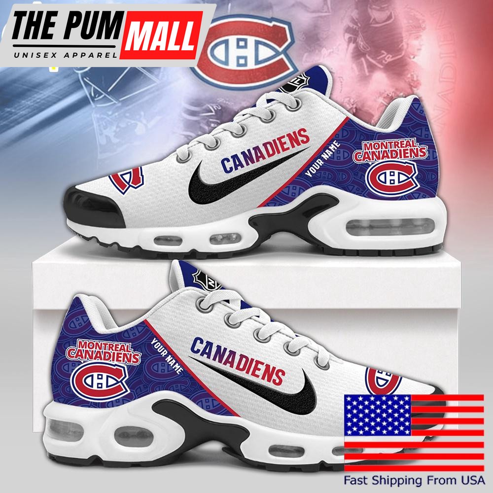 NHL Montreal Canadiens Custom Name Logo 2025 Air Max Plus Shoes , Nhl Sneaker