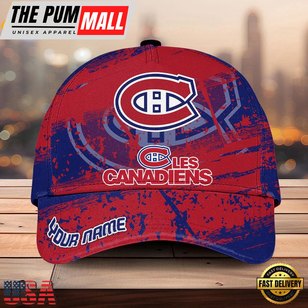 NHL Montreal Canadiens Explosive Grunge Logo 3D Print Cap – Baseball Cap Snapback Hats