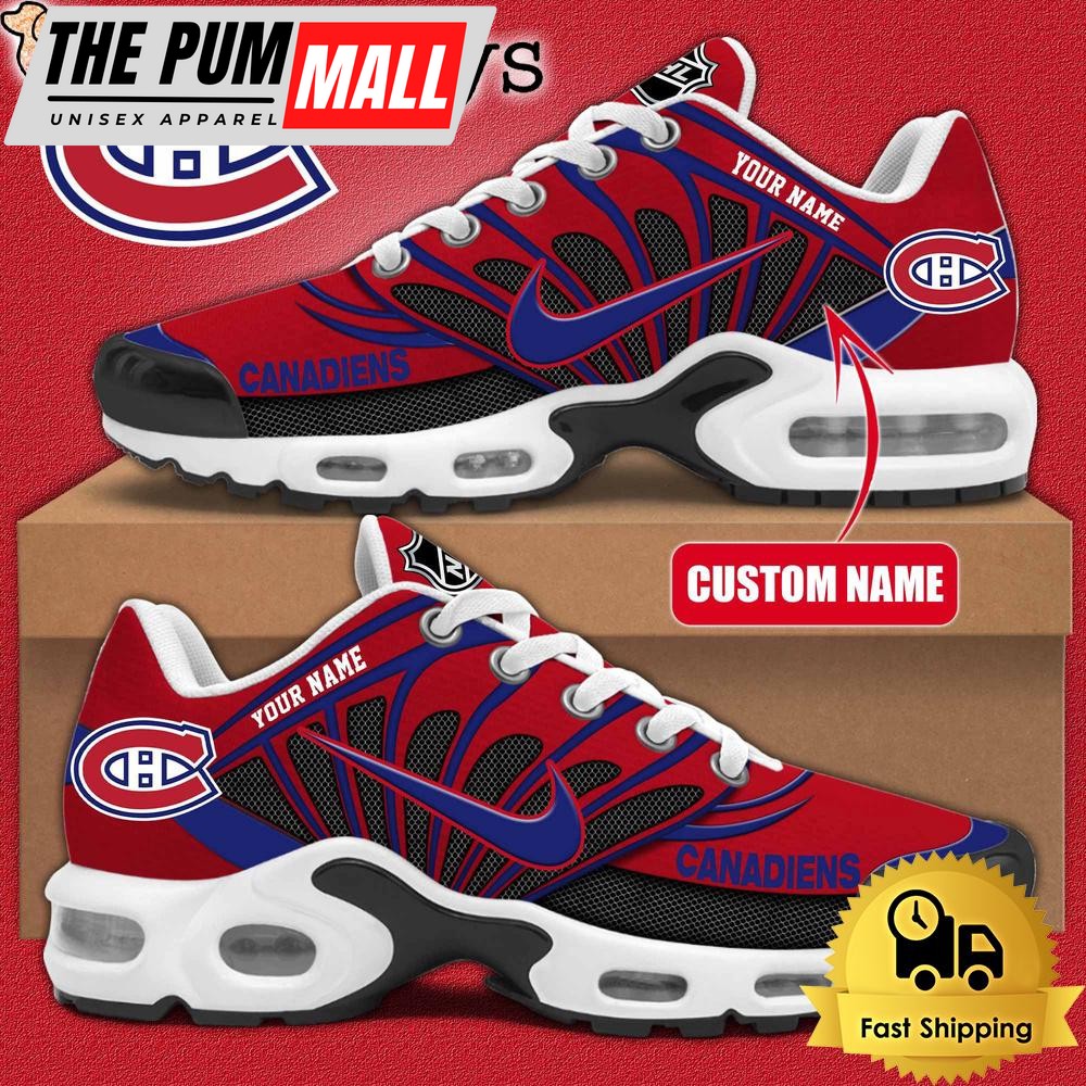 NHL Montreal Canadiens Hockey Logo Custom Name Air Max Plus Shoes