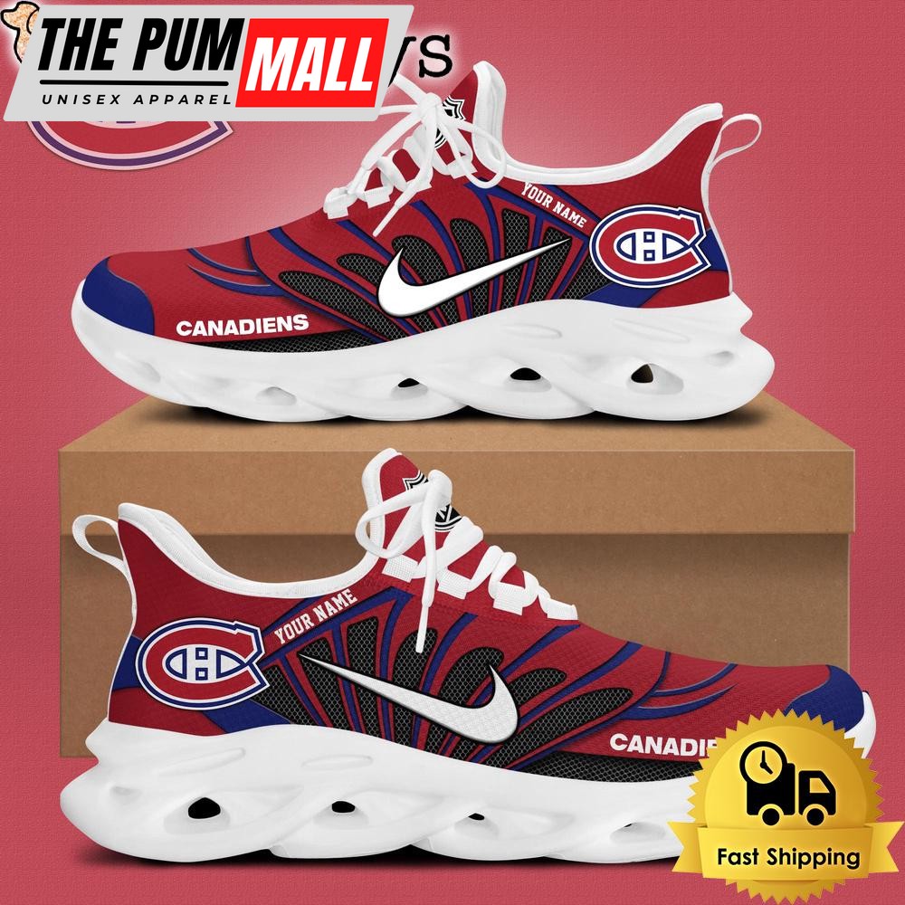 NHL Montreal Canadiens Hockey Logo Custom Name Max Soul Shoes