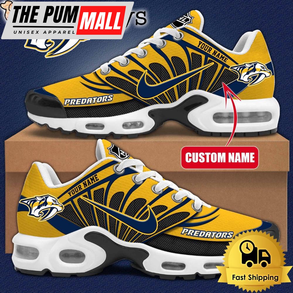 NHL Nashville Predators Hockey Logo Custom Name Air Max Plus Shoes