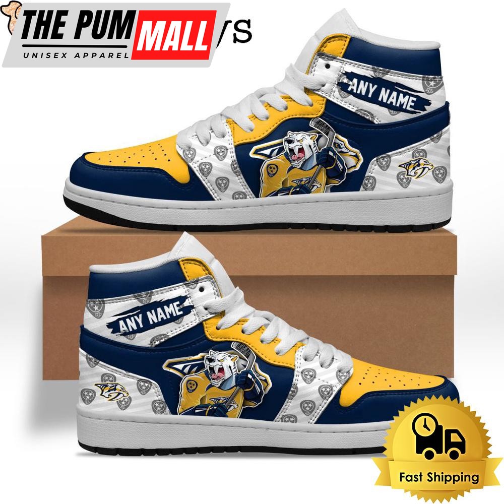 NHL Nashville Predators Special Team Mascot Custom Air Jd 1 Shoes , Mens Sneakers