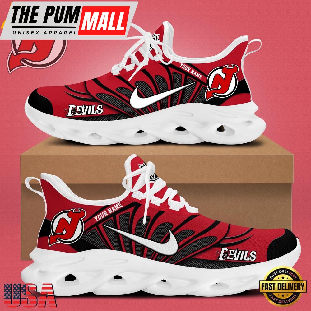 NHL New Jersey Devils Hockey Logo Custom Max Soul Shoes, Running Sneakers Shoes