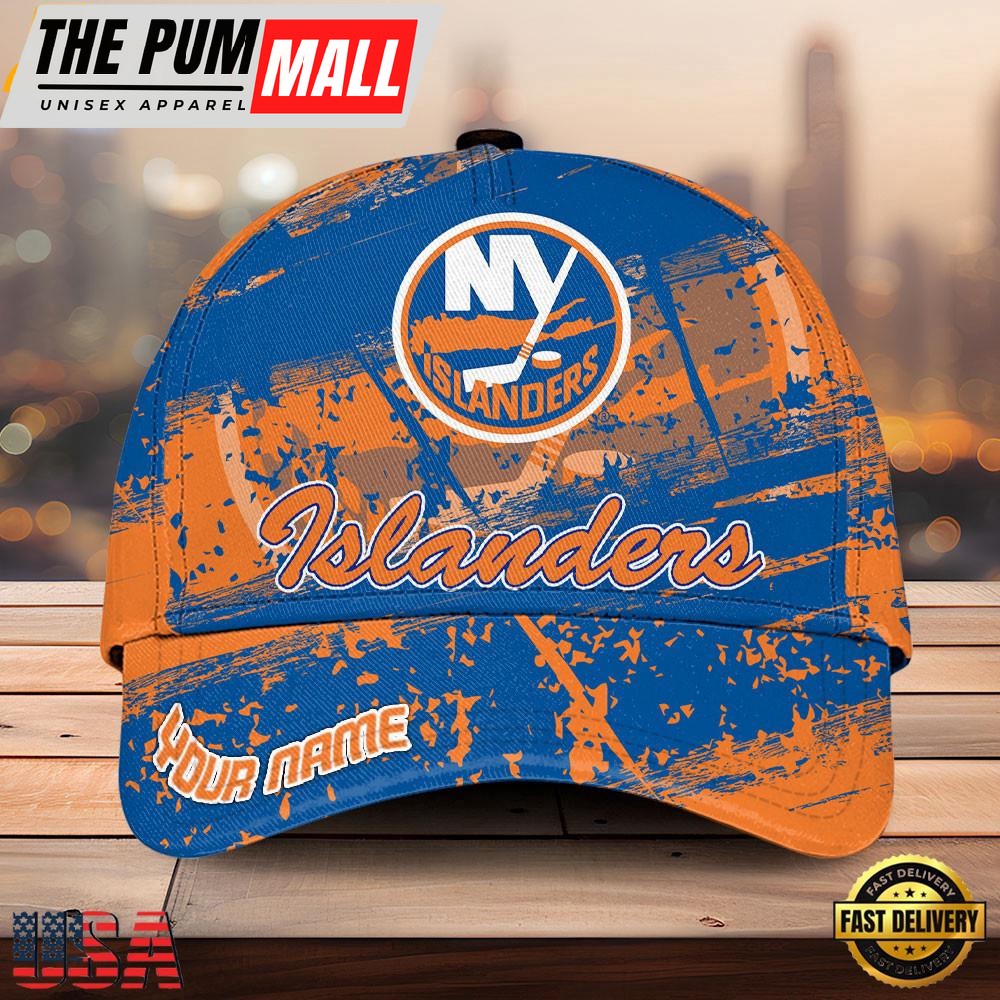 NHL New York Islanders Explosive Grunge Logo 3D Print Cap – Baseball Cap Snapback Hats
