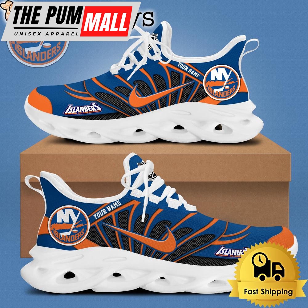 NHL New York Islanders Hockey Logo Custom Name Max Soul Shoes