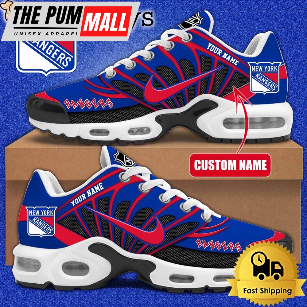 NHL New York Rangers Hockey Logo Custom Name Air Max Plus Shoes