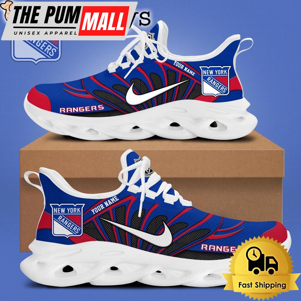 NHL New York Rangers Hockey Logo Custom Name Max Soul Shoes