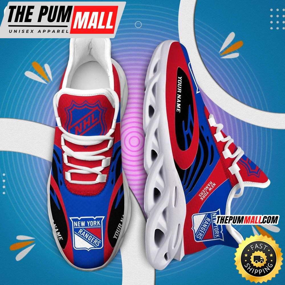 NHL New York Rangers Personalized Max Soul Shoes