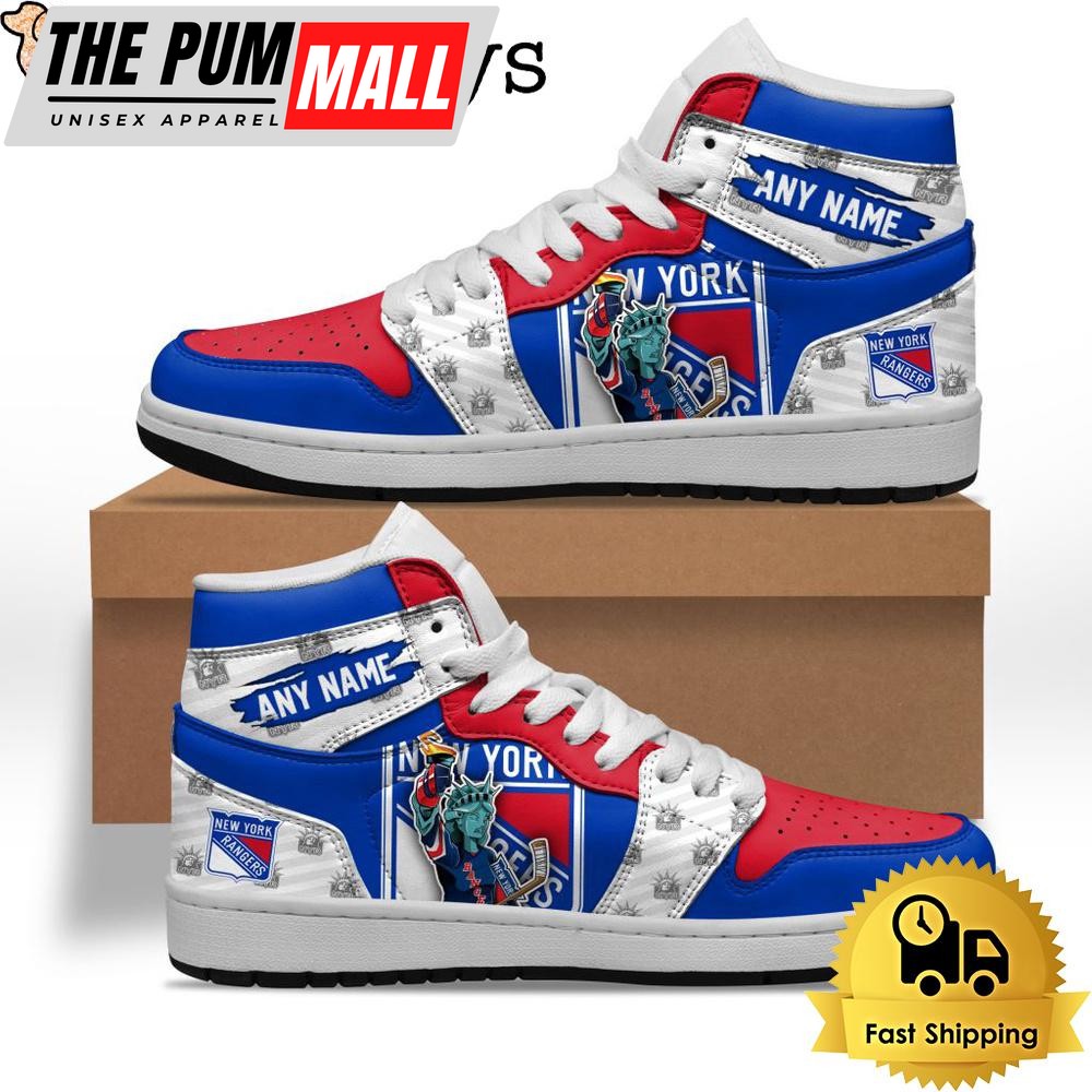 NHL New York Rangers Special Team Mascot Custom Air Jd 1 Shoes , Mens Sneakers
