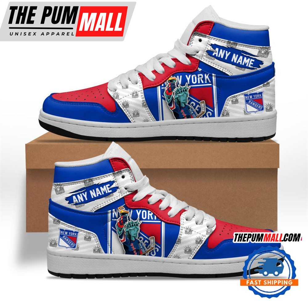 NHL New York Rangers Team Mascot Design Air Jd 1 Hightop Shoes
