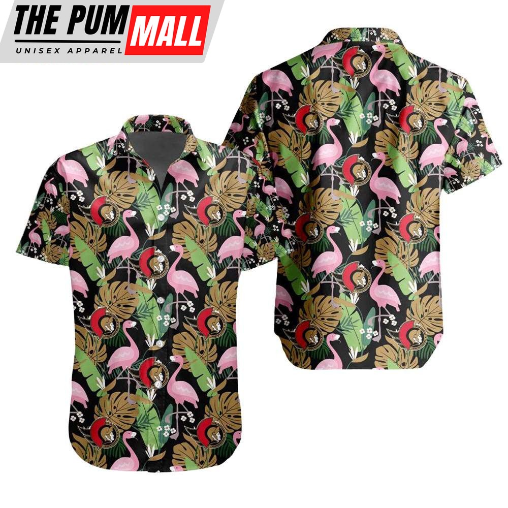 NHL Ottawa Senators Flamingo Tropical Hawaiian Shirt