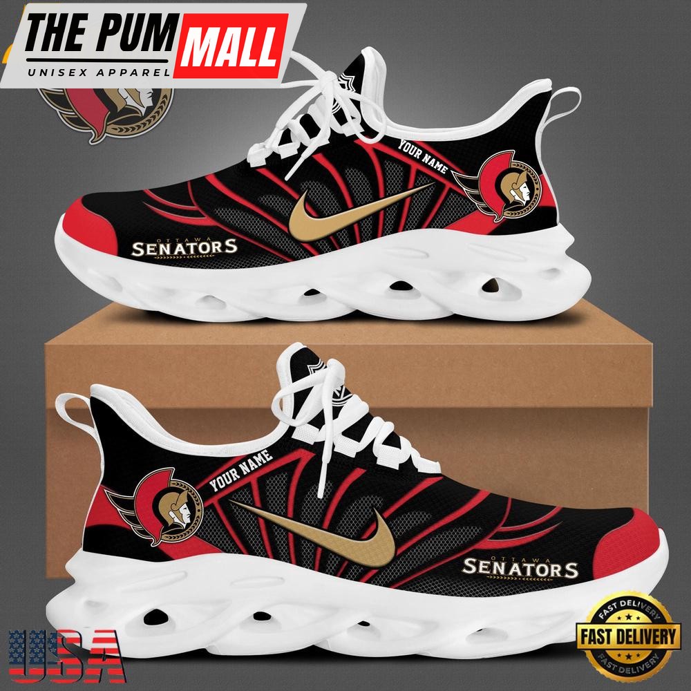NHL Ottawa Senators Hockey Logo Custom Max Soul Shoes, Running Sneakers Shoes