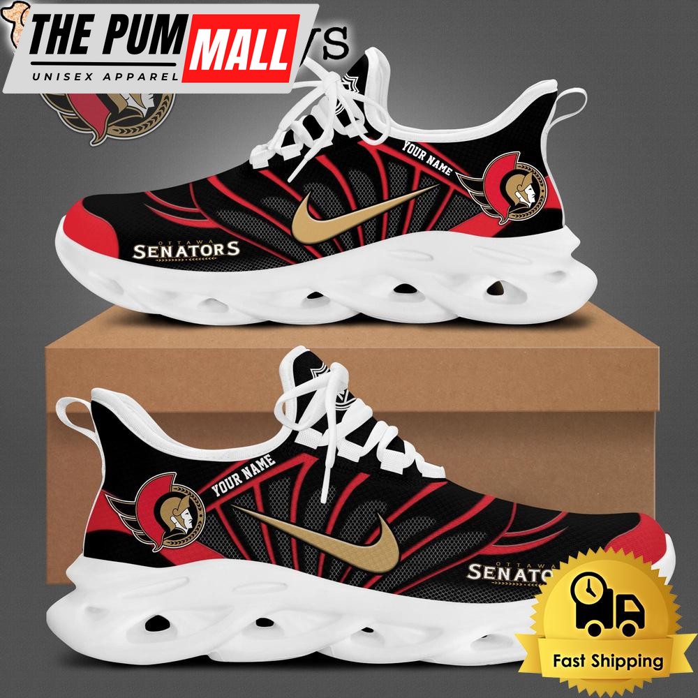 NHL Ottawa Senators Hockey Logo Custom Name Max Soul Shoes