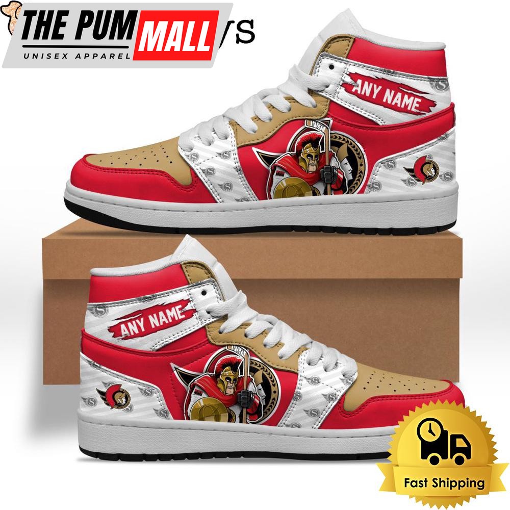 NHL Ottawa Senators Special Team Mascot Custom Air Jd 1 Shoes , Mens Sneakers