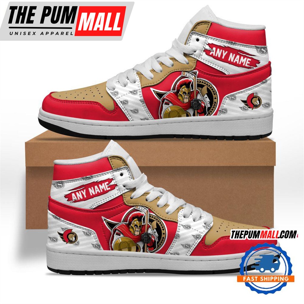 NHL Ottawa Senators Team Mascot Design Air Jd 1 Hightop Shoes