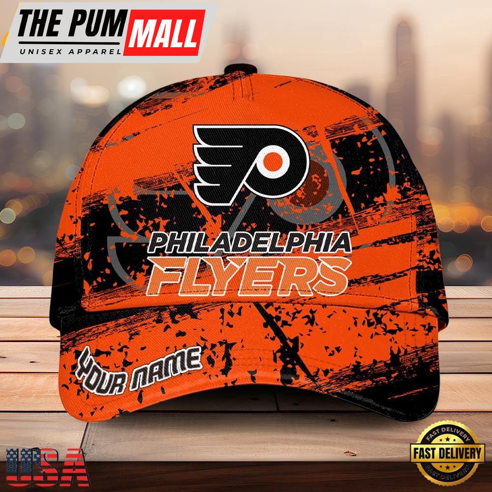 NHL Philadelphia Flyers Explosive Grunge Logo 3D Print Cap – Baseball Cap Snapback Hats
