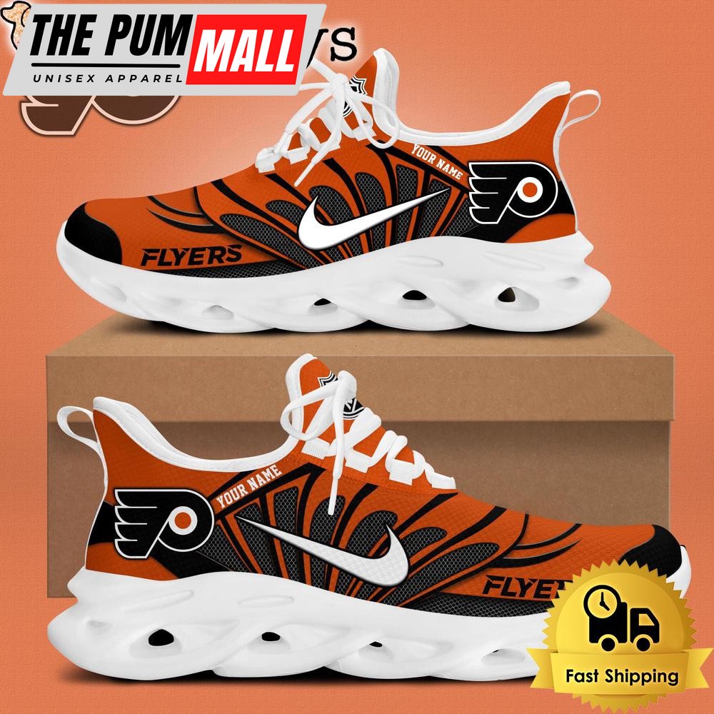 NHL Philadelphia Flyers Hockey Logo Custom Name Max Soul Shoes