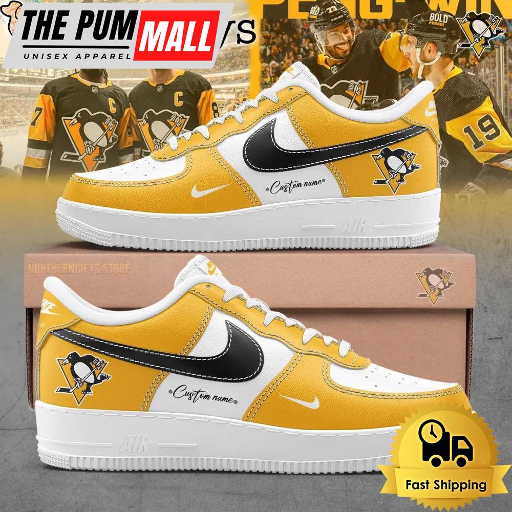 NHL Pittsburgh Penguins Custom Name For Fans Air Force 1 Shoes